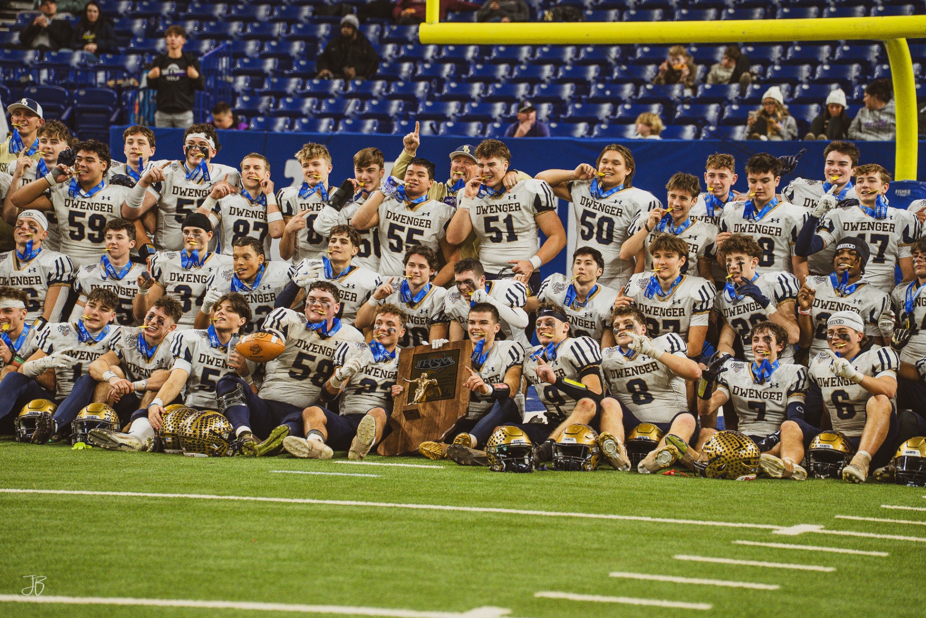 Bishop Dwenger Saints State Championship Team at Lucas Oil Stadium